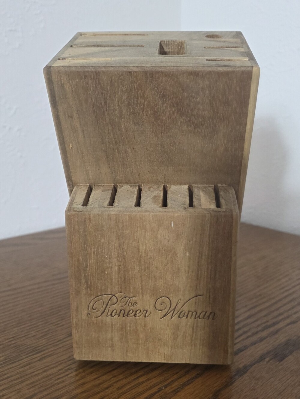 The Pioneer Woman Butcher Block Knife Rack Holder 13 Slots Block Only